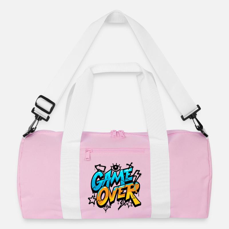 Game Over Graffiti Style Design Recycled Duffel Bag