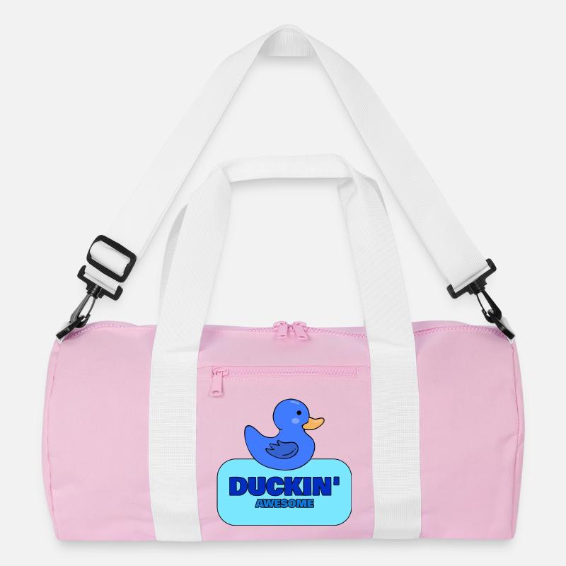 Duckin' Awesome Blue Duck Design Recycelte Duffel Bag