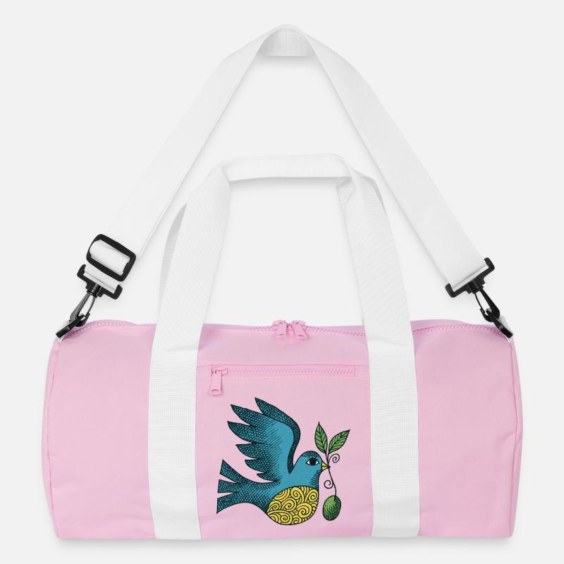 Azurblauer Vogel mit wirbelndem Bauch Recycelte Duffel Bag