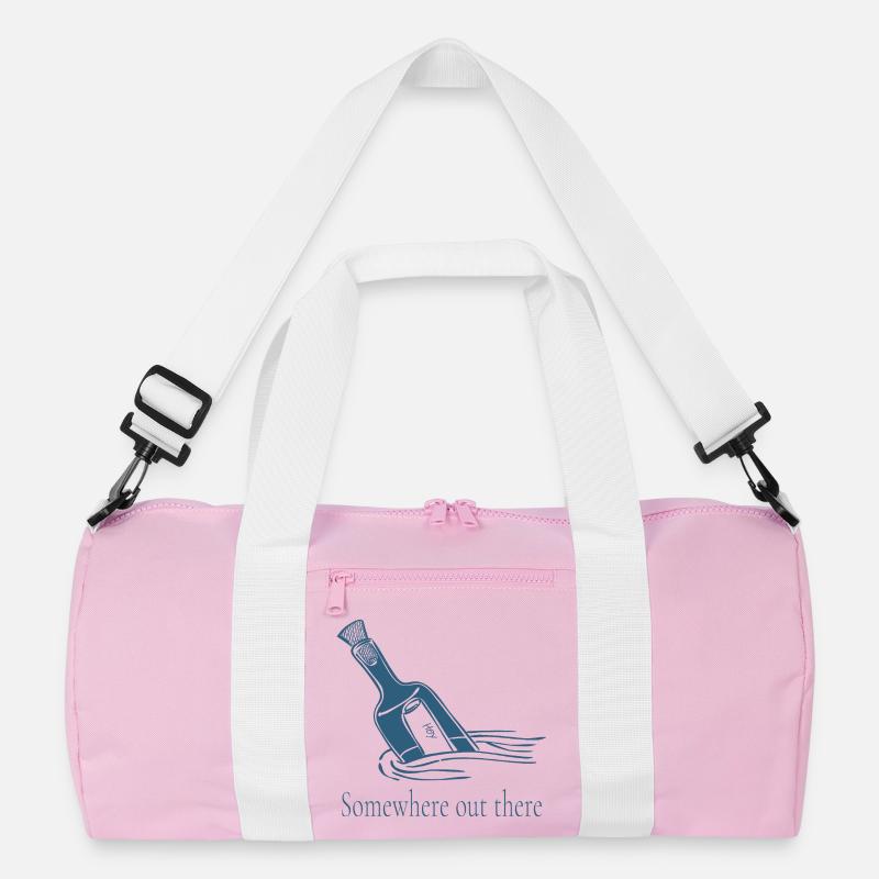 Irgendwo da draußen Flaschenbotschaft-Design Recycelte Duffel Bag