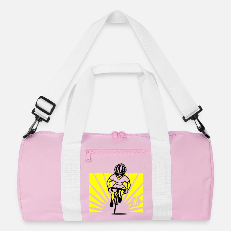 Radfahrer - Recycelte Duffel Bag - Rosa/Weiß