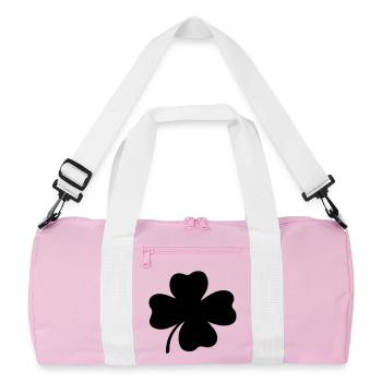 Trèfle à quatre feuilles - Sac de sport recyclé - rose/blanc - Devant