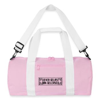 Autocollant soudé plutôt que loué * - Sac de sport recyclé - rose/blanc - Devant