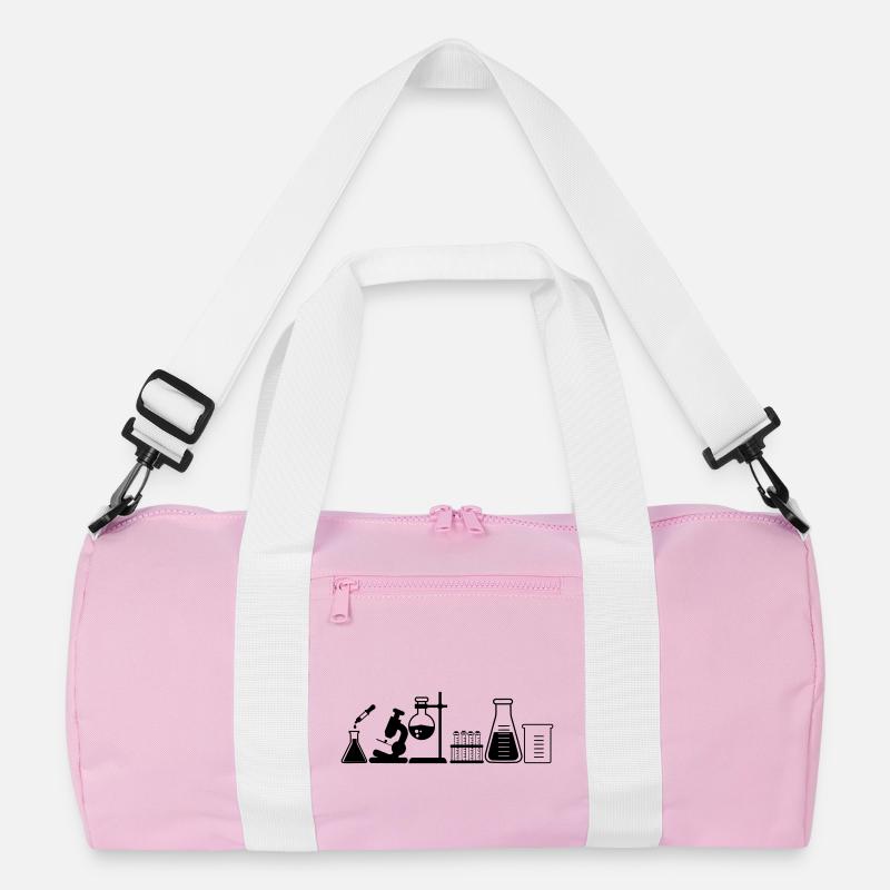 Laboratory with jars, microscope and tubes Recycled Duffel Bag