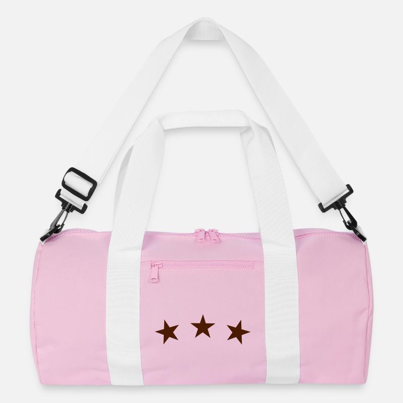 sterne sternchen stars - Recycelte Duffel Bag - Rosa/Weiß