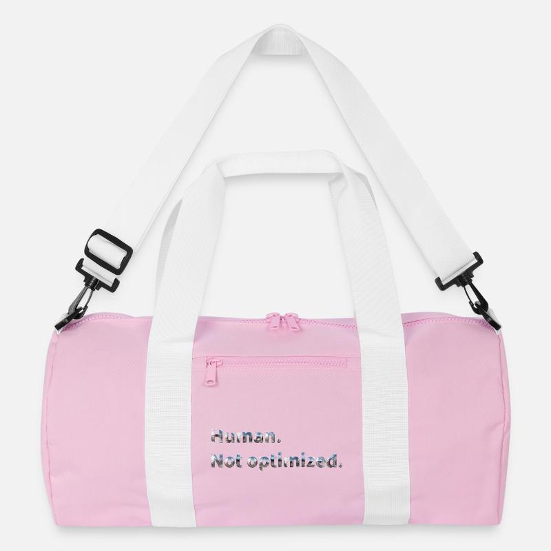 Human. Not optimized. Recycelte Duffel Bag