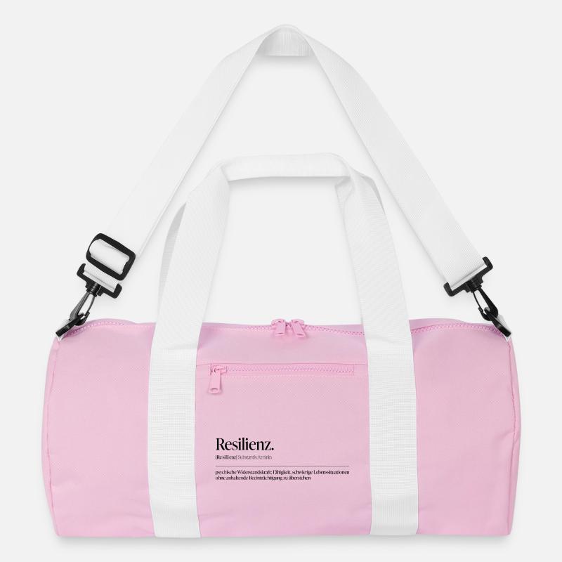Resilienz - Recycelte Duffel Bag - Rosa/Weiß