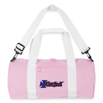 Old School - style - cool - Recycelte Duffel Bag - Rosa/Weiß - Vorne