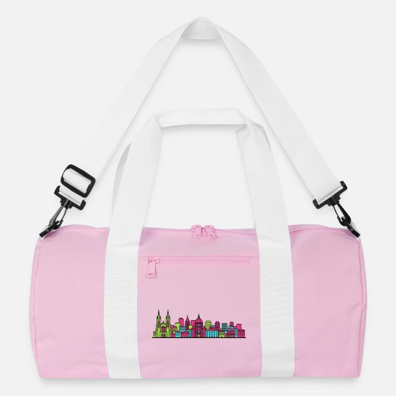 Montpellier Stadtsilhouette Arc de Triomphe Art Recycelte Duffel Bag