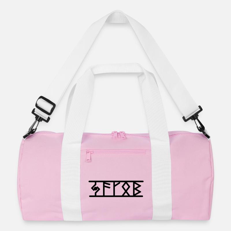 Jakob - Recycelte Duffel Bag - Rosa/Weiß