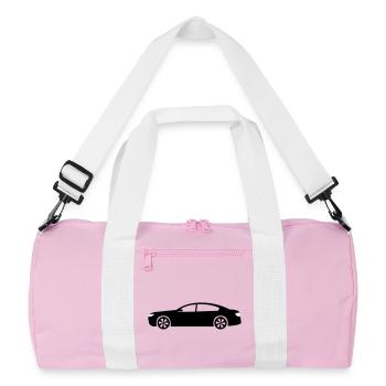 Auto - Recycelte Duffel Bag - Rosa/Weiß - Vorne