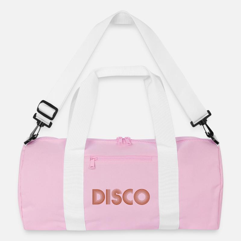 DISCO Tanzen Discokugel - Recycelte Duffel Bag - Rosa/Weiß