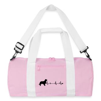 Dog - Recycled Duffel Bag - pink/white - Front