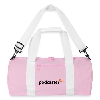 Podcaster | Funk | Wlan - Recycled Duffel Bag - pink/white - Front