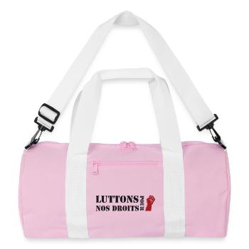 Fighting for our Rights! - Recycled Duffel Bag - pink/white - Front