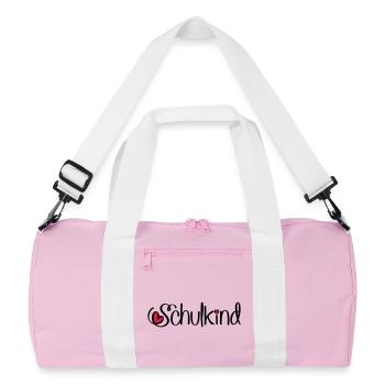 Schulkind - Recycelte Duffel Bag - Rosa/Weiß - Vorne