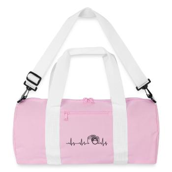Life Line Photography - Recycled Duffel Bag - pink/white - Front