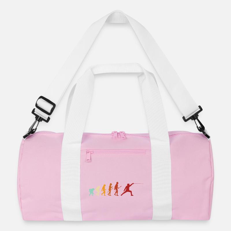 Fechten Evolution Fechter Sport Lustiger Spruch Recycelte Duffel Bag