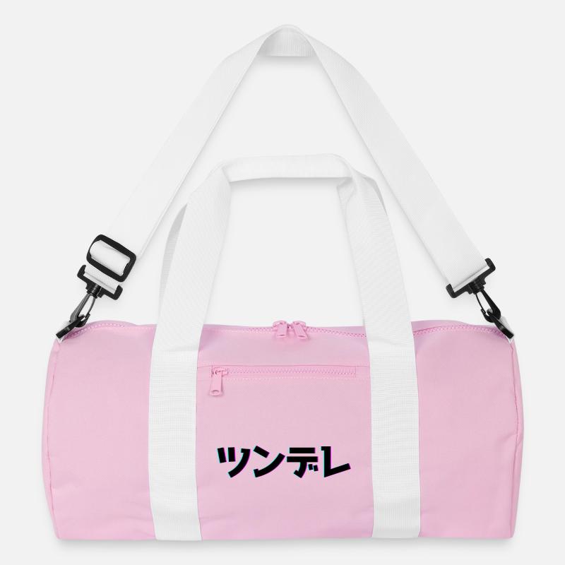 Tsundere Techno Design - Recycelte Duffel Bag - Rosa/Weiß