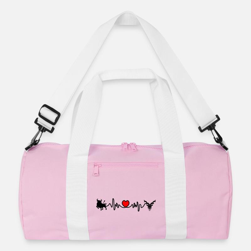 Herzfrequenz Cardio Stier Steinbock Recycelte Duffel Bag