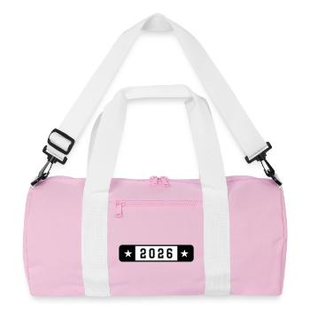 2026 - Sac de sport recyclé - rose/blanc - Devant