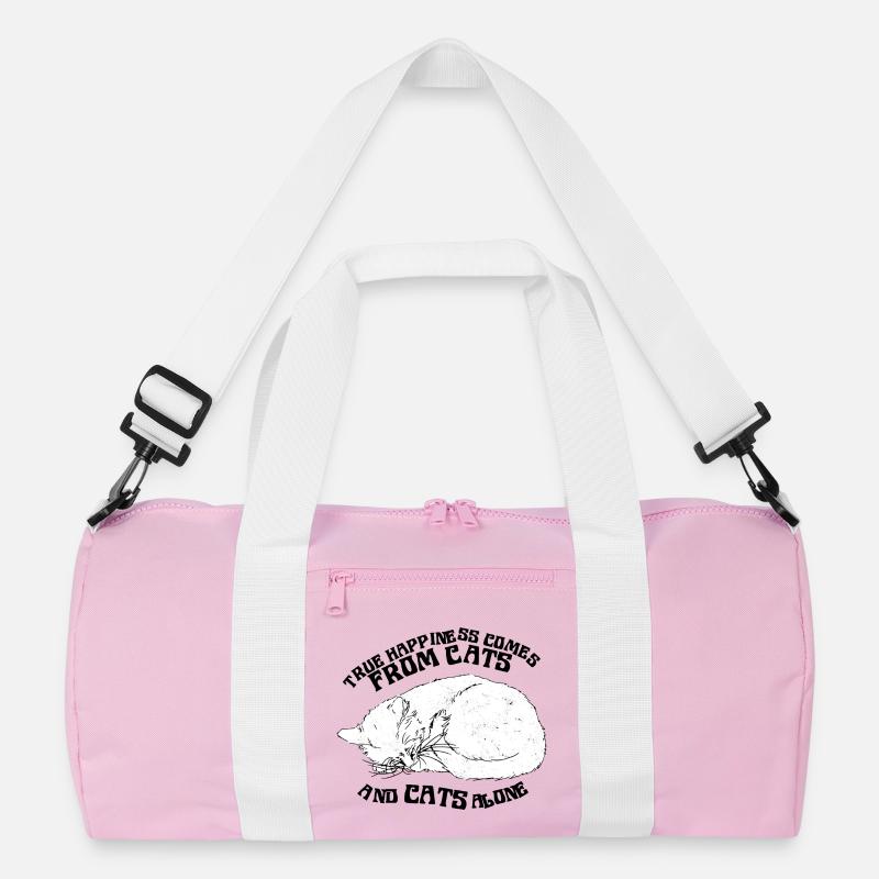TRUE HAPPINESS COMES FROM CATS Recycled Duffel Bag