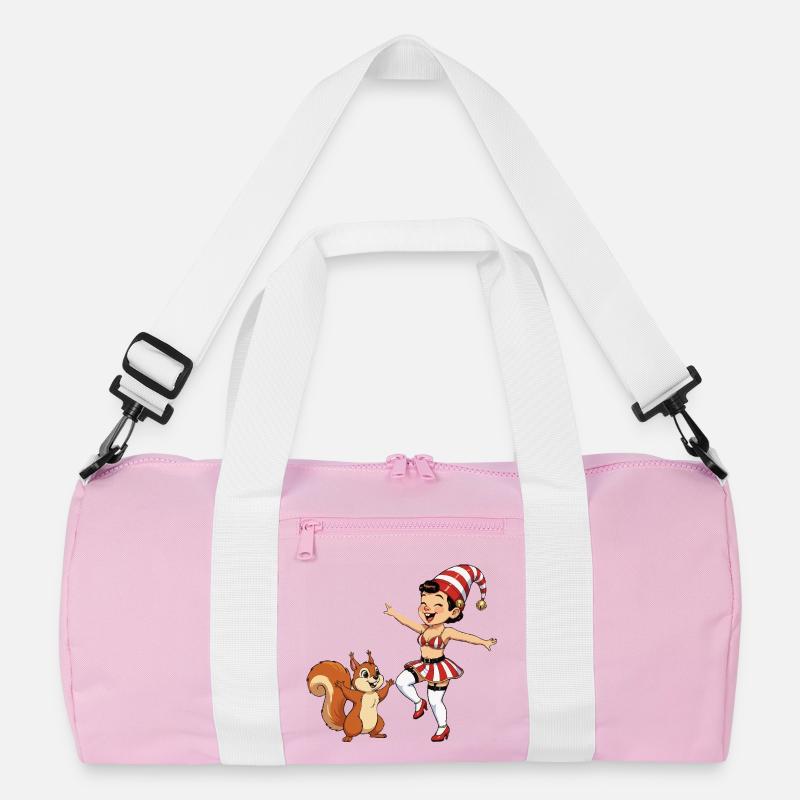 Leprechaun-Mädchen mit Eichhörnchen Recycelte Duffel Bag