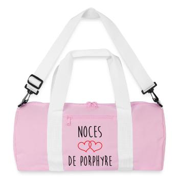 Porphyr-Hochzeit 33 Jahre Ehe - Recycelte Duffel Bag - Rosa/Weiß - Vorne