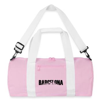 Barcelona Spain Catalonia Europe Skyline - Recycled Duffel Bag - pink/white - Front