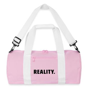 Reality Bold Typography - Recycled Duffel Bag - pink/white - Front