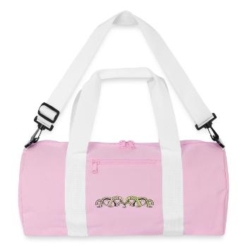 Serpents de mer : Bestiaire médiéval - Sac de sport recyclé - rose/blanc - Devant