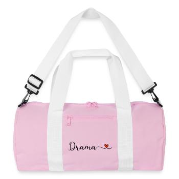 Drame - Lettrage théâtral avec le cœur - Sac de sport recyclé - rose/blanc - Devant