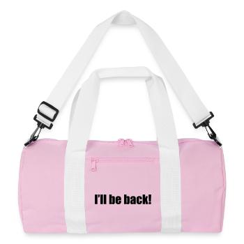 I'll be back | zurück | Arnold - Sac de sport recyclé - rose/blanc - Devant