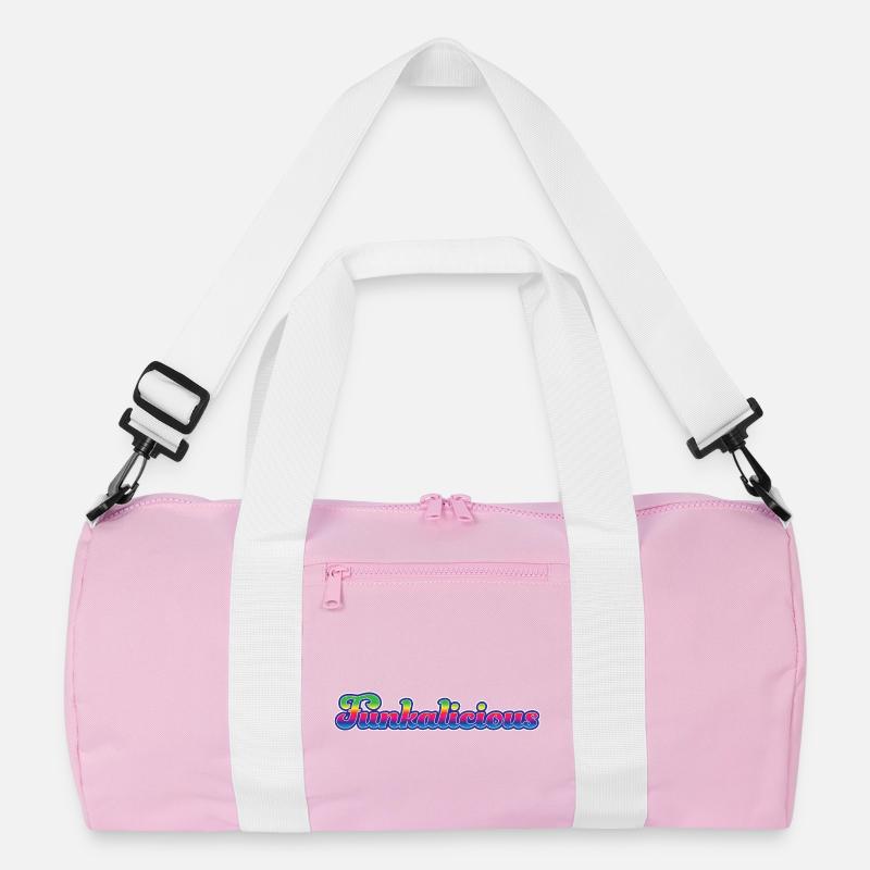 Funkalicious - Recycelte Duffel Bag - Rosa/Weiß