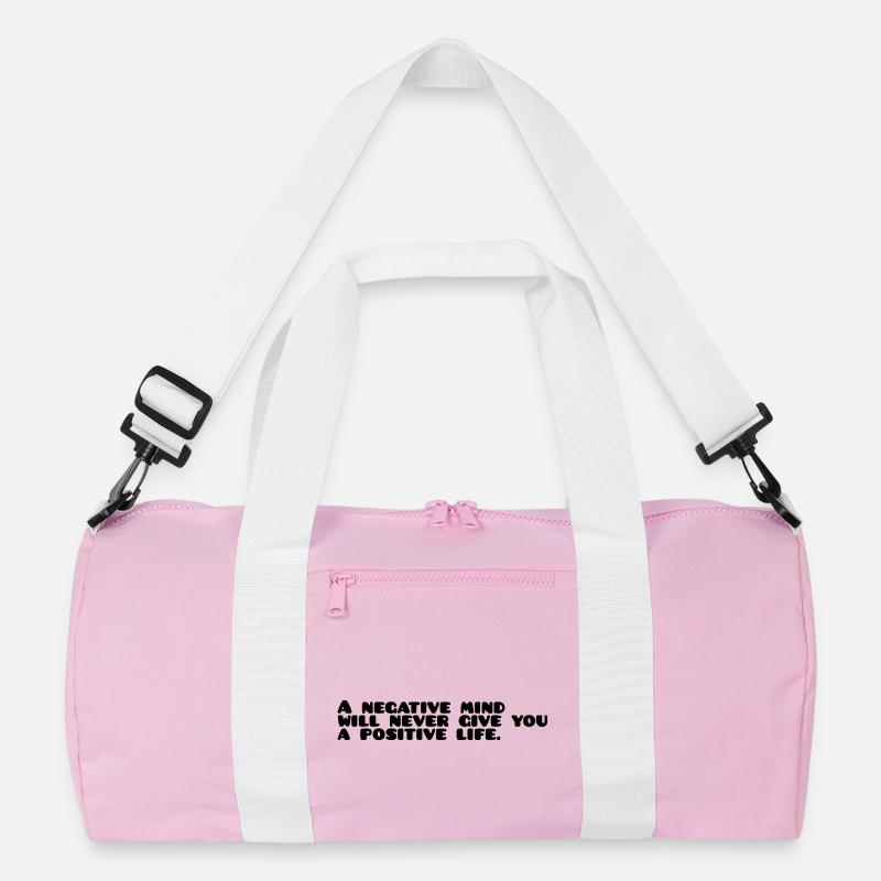 Motivierender Spruch Englisch  - Recycelte Duffel Bag - Rosa/Weiß