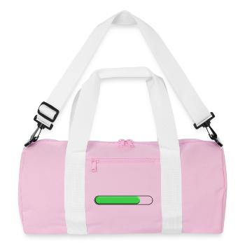 Average gauge Green (three quarters) - Recycled Duffel Bag - pink/white - Front