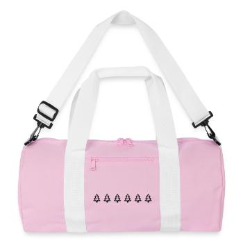 Fir tree icon forest - Recycled Duffel Bag - pink/white - Front