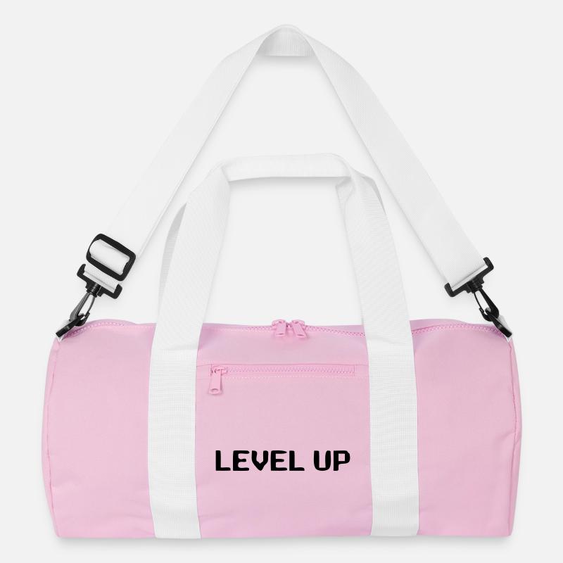Level Up 8-Bit Schriftzug Recycelte Duffel Bag