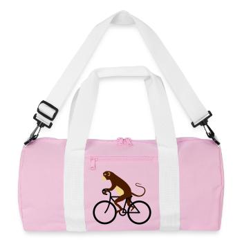 bike - Recycled Duffel Bag - pink/white - Front