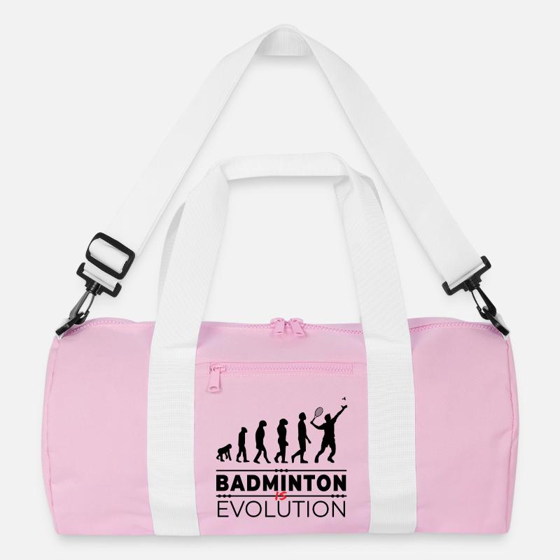 Badminton is evolution - Message Humor Parodie Recycelte Duffel Bag