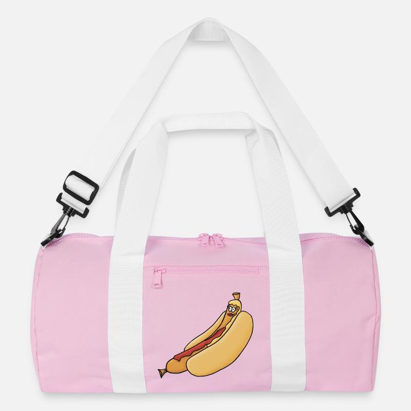 entspannte Bockwurst im Brötchen Recycelte Duffel Bag