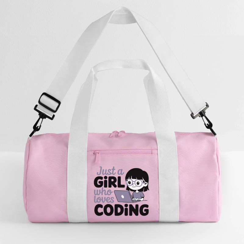 Juste une fille qui aime coder Sac de sport recyclé