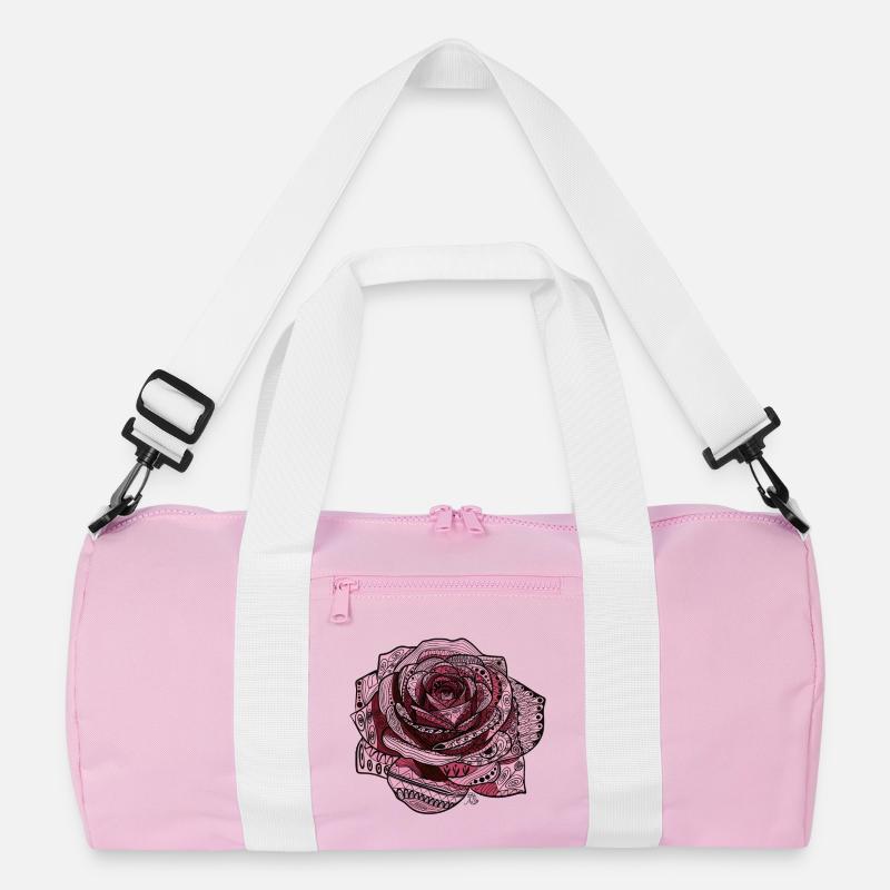 Rose - Recycelte Duffel Bag - Rosa/Weiß
