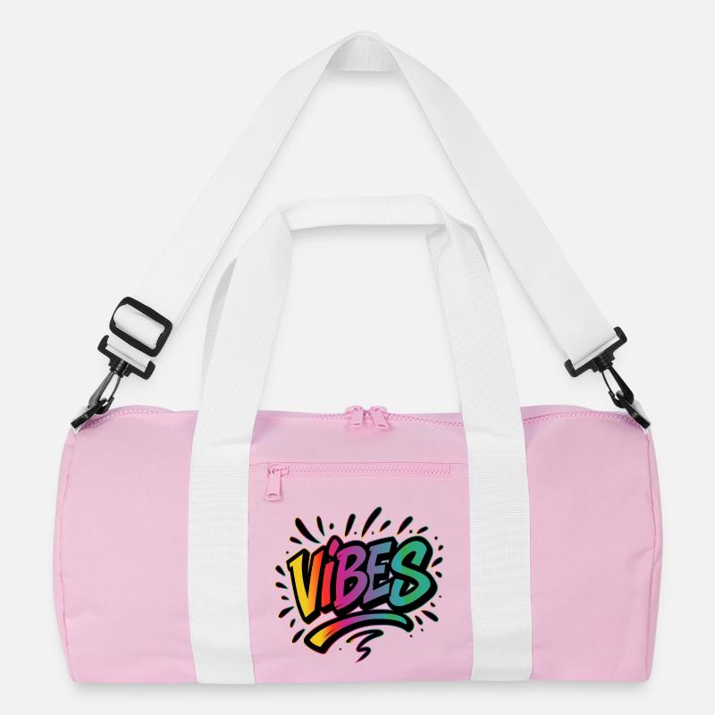 VIBES Graffiti Lettering – Colourful Statement Recycled Duffel Bag