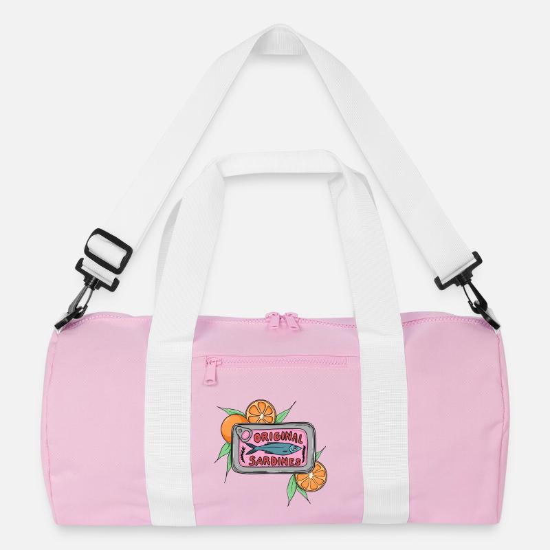 Original Sardines Can Pop Art Design with Oranges Recycled Duffel Bag
