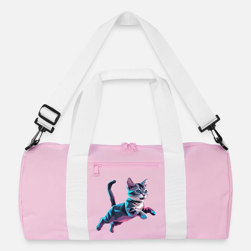 Kätzchen - Cooles Low-Poly-Logo Recycelte Duffel Bag