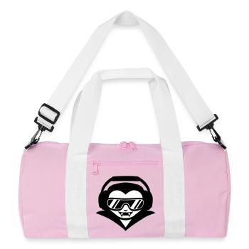DJ vampire avec casque et lunettes de soleil - Sac de sport recyclé - rose/blanc - Devant