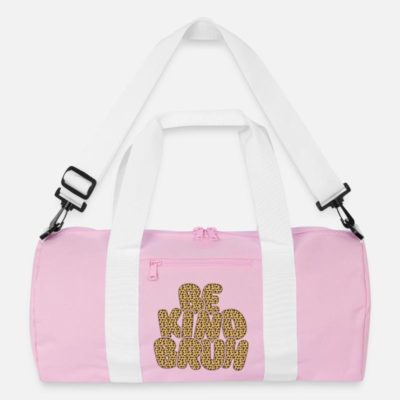 Be Kimbo Brown Leopard Text Recycled Duffel Bag