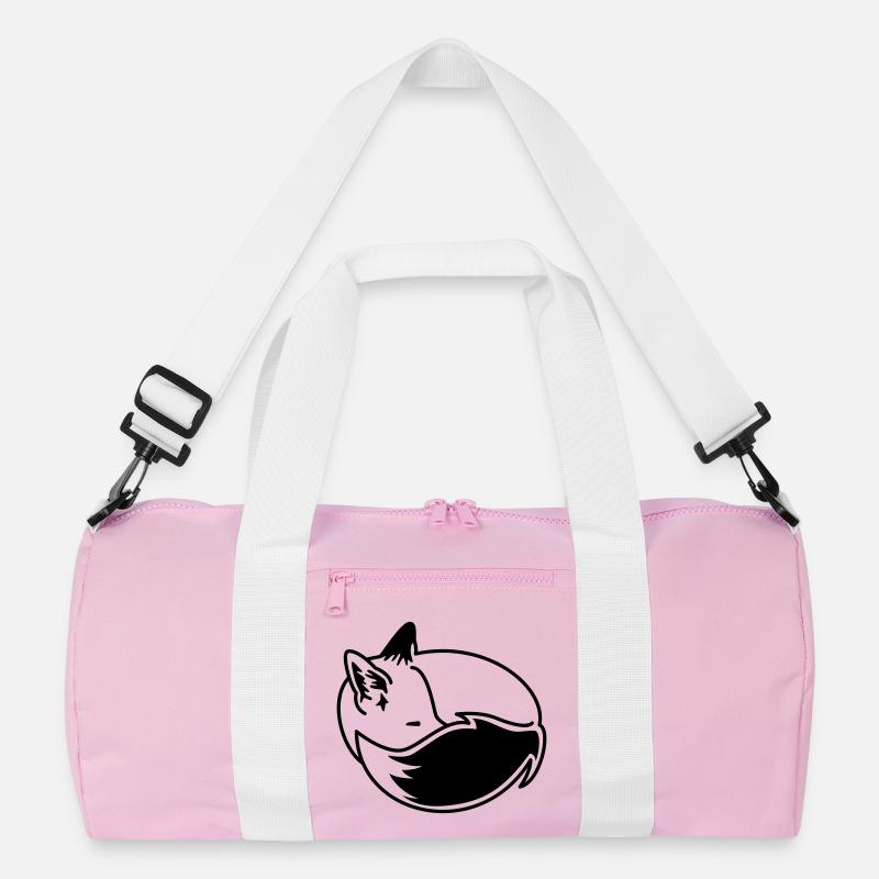 Fuchs eingekuschelt – Kawaii Fox Cartoon Design Recycelte Duffel Bag