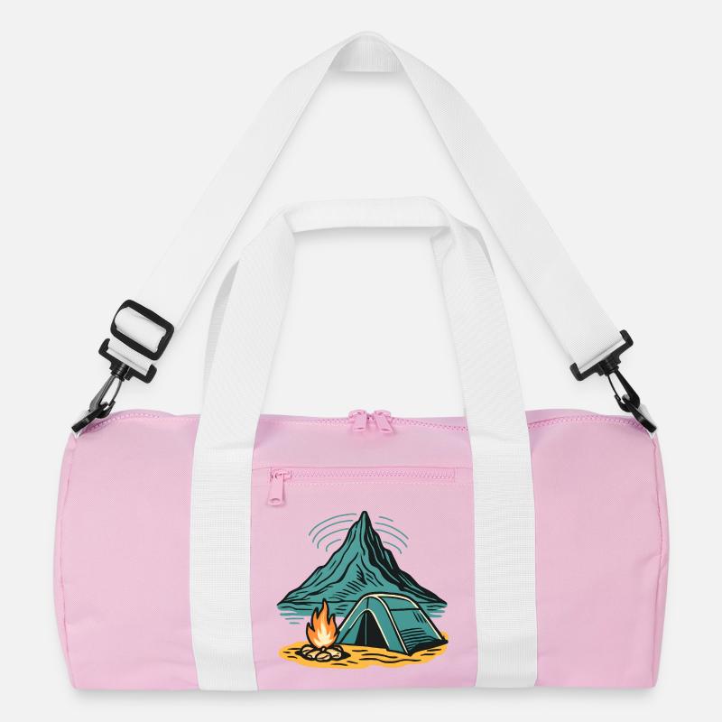 Mountain camping firelight Recycled Duffel Bag